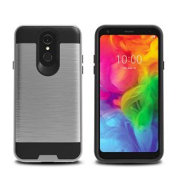 LG Q7 / Q7+ Plus / Alpha / Q7α Armor Hybrid Case (Silver)